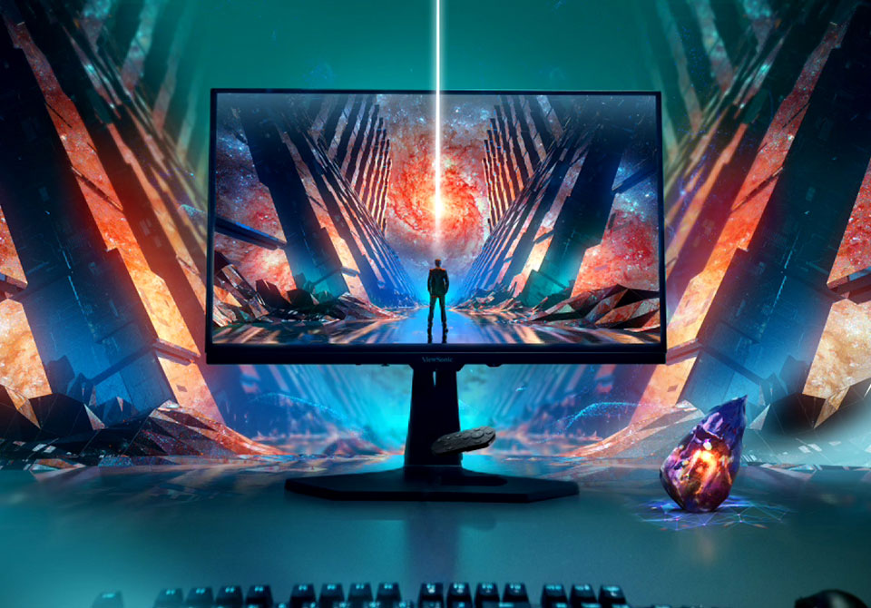 Expérience de jeu immersive avec un moniteur haute résolution.