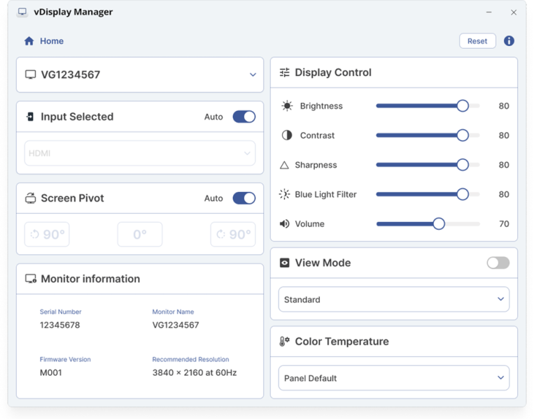 ViewSonic Pantalla LCD vDisplay Manager