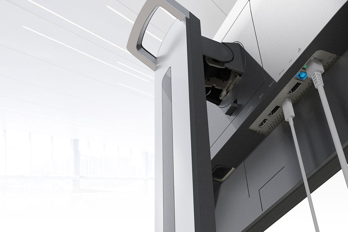ViewSonic monitor sokoldalú USB-C bővítési lehetőségekkel a zökkenőmentes csatlakozás érdekében.